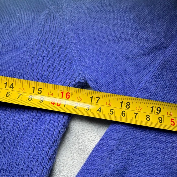 Eddie Bauer Women's Purple Quarter Zip Textured Knit Sweater Mock Neck Size Med - Picture 5 of 9